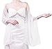 Sheer Soft Chiffon Bridal Women's Shawl For Special Occasions White