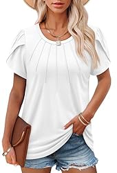 Angerella Womens Summer Tops Loose Fit Casual Round