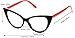 SOOLALA Ladies 61mm Lens Fashion Designer Cat Eye Reading Glasses Customized Strengths, 3mix, x2.0
