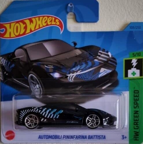 Hot Wheels Automobili Pininfarina Battista (Black) 5/10 HW Green Speed 108/250
