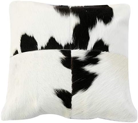Celestial Leather Limited Natural Cowhide A409 Luxurious Hair On Cushion Cover (15 x 15 Inches)