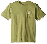 Carhartt Men's K87 Workwear Pocket Short Sleeve T-Shirt (Regular and Big & Tall Sizes), Oil green heather, Large