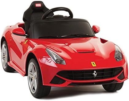 TechHype Kids Ride On Toy Car Red Ferrari F12 12V With Parental Remote Control (81900)