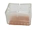 yueton 12pcs Rectangle Shape Transparent Silicone Chair Leg Caps Feet Pads Furniture Table Covers Wood Floor Protectors