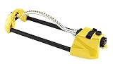 Dramm 15003 ColorStorm Premium Metal Oscillating Sprinkler with Brass Nozzle Jets, Yellow