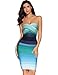 Women's Bandage Straless Dress Bodycon Rainbow Cocktail Party Dress