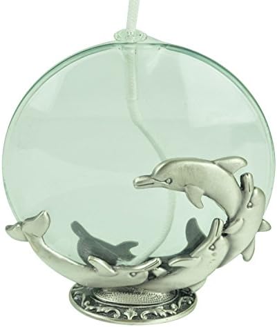 4¾ Oil Lamp - Jumping Dolphins - Extended Flippers
