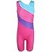 TFJH One-piece Sparkle Dancing Gymnastics Biketard for Little Girl LightBlue 140