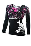 Moon Shine Attitude Attire Muddy Girl Barbed Wire Black Long Sleeve Tee