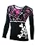 Moon Shine Attitude Attire Muddy Girl Barbed Wire Black Long Sleeve Tee