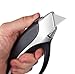 Internet's Best Ergonomic Utility Knife with Non Slip Feature - Retractable Razor Knife Set - Box Cutter Locking Razor Knife - Storage Pouch Extra Blade Refills - Easy Change