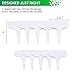Prudance 100pcs PVC T Tag Plant Markers,Premium Nursery Garden Labels, White