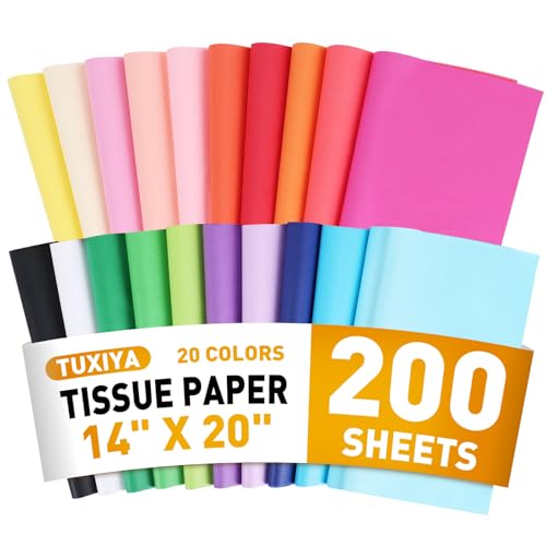 200 Sheets Tissue Paper, 20 Colors 14