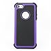AGRIGLE Shock- Absorption/High Impact Resistant Hybrid Dual Layer Armor Defender Full Body Protective Cover Case Compatible with iPhone 5/5S/SE(2016) (Purple)