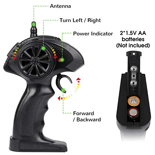SGILE RC Stunt Car Toy, Remote Control Car with 2 Sided 360 Rotation for Boy Kids Girl, Black - Thumbnail 5