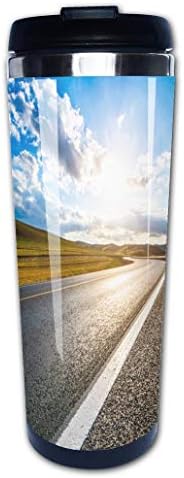 Portable Stainless Steel Insulated Coffee Travel Cup Mug,Way forwardleak-proof flip cover keeps hot or cold 13.6 oz (400 ml)