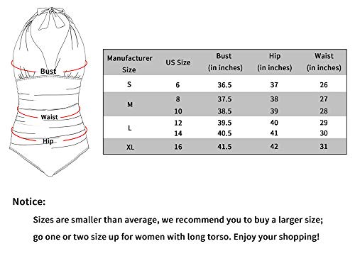 image for Hilor Women's Plunge Deep V Neck One Piece Swimsuit Tummy Control Mono