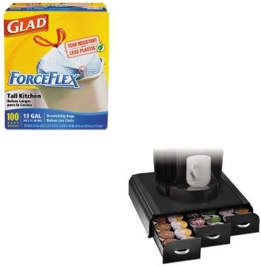 KITCOX70427EMSTRY01BLK - Value Kit - Ems Mind Reader Llc Anchor K-Cup Coffee Organizer (EMSTRY01BLK) and Glad ForceFlex Tall-Kitchen Drawstring Bags (COX70427)