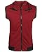 Lende Mens Active Casual Color Blocks Sleeveless Hoodie Zip-up