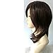 YX Medium Length Dark Brown Wig with Bangs Natural Looking Human Hair Wigs for White Women
