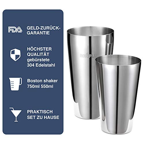 Cocktail Shaker, Cocktailset, Cocktail Set, Boston Shaker 750ML 550ML Barkeeper, Cocktail Shakers Barzubehör Edelstah… – Bild 5
