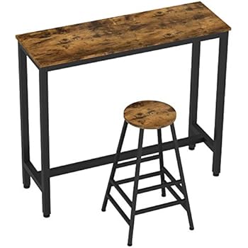 IRONCK 2-Piece Pub Bar Table Set, (47.2''L 15.7