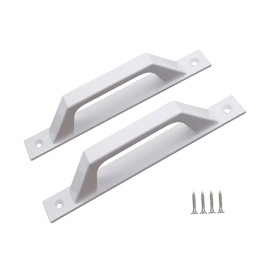 WANLIAN Sliding barn Door Handle Hardware for Wooden Garden Door shed Doors (White 19.6cm) (D White)