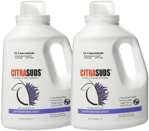 Citra Suds Laundry Liquid - 50 oz - Lavender Bergamot - 2x Concentrated - 2 pk by Citra Suds