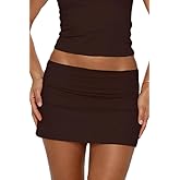 LILTWIST Fold Over Micro Mini Skirts for Women Y2k Low Rise Bodycon Going Out Sweat Skirt Tight Pencil Short Skirt Streetwear