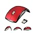 Foldable 2.4GHz Wireless Mouse mouse for the PC computer mouse Foldable Folding Mouse/Mice + USB 2.0 Receiver for PC Laptop-red