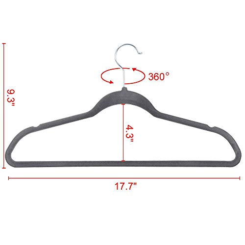 Yaheetech Heavy Duty Clothes Hangers 360° Swivel Hook 100 Pack Non Slip