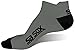 SB SOX 2-Pair Compression Running Socks for Men and Women – Low Cut/Ankle Athletic Socks for All-Day Wear (Large, Gray/Black)