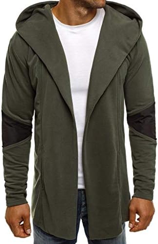 パーカー メンズ 長袖 無地 カーディガン 中長セクション 安い 激安 プチプラ 高品質 フード付き アクティブジャケット 春秋冬 おしゃれ シンプルスタイル 秋服 トレンチコート ポケット フーディ カジュアル スウェットパーカー 人気 スウェット