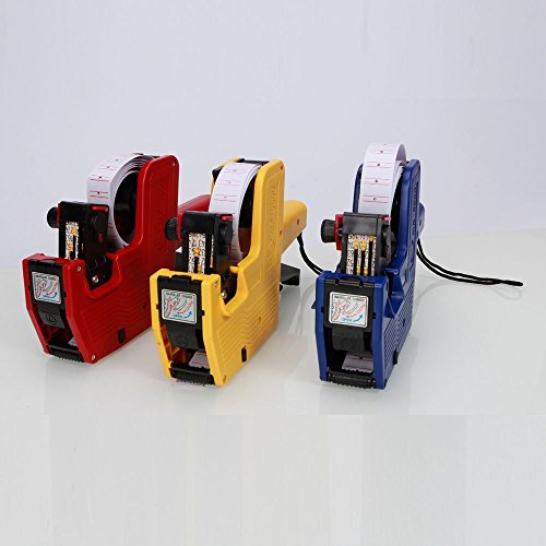 Zorpia Mx-5500 Single Row Labeler Price Tag Label Gun Plastic 8 Digits Hand Price Labeller Tag Gun+ Ink Roller + Single Row Label Paper Price Sticker Roll for Offices & Markets (Yellow) - Thumbnail 5