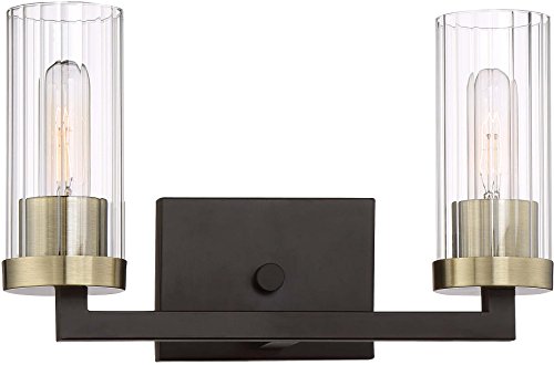 Minka Lavery Wall Light Fixtures 3042-560 Ainsley Court Bath Vanity Lighting, 2-Light 120 Watts, Aged Kinston Bronze