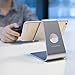 RAMPOW Aluminium Cell Phone Stand, (Silver) Charging Accessory Compatible Dock, Holder (Headphone Jack Supported) iPhone, iPad, Samsung Galaxy, Google Pixel and Android Smartphones