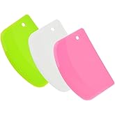 YUHENGCT Bench Scraper Dough Scraper for Kitchen Baking, Plastic Flexible Bowl Scraper Dough Cutter,Multipurpose Food Scrappe