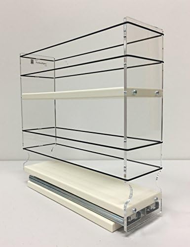 Vertical Spice - 3x2x10 DC - Spice Rack - Large Container Drawer, Two Tiers - Shallow Cabinets