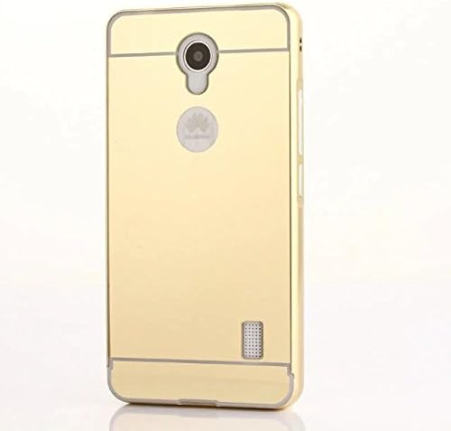 Mirror Cover For Huawei Ascend Y635 Aluminium Metal Back Case Cover-【Gold】