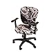 Jinzio Computer Office Chair Cover - Split Protective & Stretchable Cloth Polyester Universal Desk Task Chair Chair Covers Stretch Rotating Chair Slipcover, Grey Black