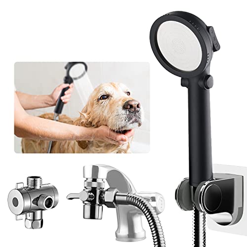 Shandus Dog Shower Attachment, Dog Sprayer Shower Head Sink Faucet Sprayer Attachment Pet Washer