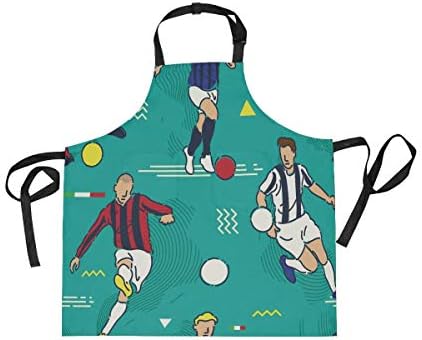 Kapanou エプロン ファッションイラストパターン赤い口紅靴 耐久性 調節可能 おしゃれ 男女兼用 仕事用 保育士 カフェ 料理室 家庭用 ファッション柄 B0k347mx 1 434円