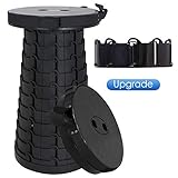 ALEVMOOM Portable Telescoping Stool Folding Camping Stool Seat for Fishing Hiking Traveling Outdoor Activities Telescopic Stool seat for Mountain Beach Pool Travel Retractable Folding Stool