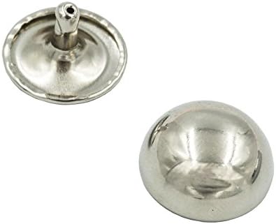 Bluemoona 200 PCS - 12mm Double Mushroom Domed Cap Rivet Stud Rapid Leather Craft 4 Bag Clothes Bracelet (Silver)