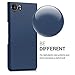 kwmobile Case for BlackBerry KEYone (Key1) - Hard Plastic Anti Slip Grip Shockproof Protective Phone Cover - Metallic Blue