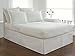 Luxury Hotel Tailored Bed Skirt, Box Pleats, 14 Inch Drop, Twin, White