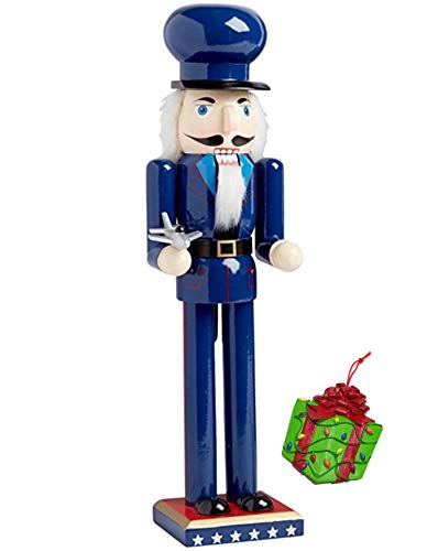 Air Force Pilot Military Armed Forces Large Unique Decorative Holiday Wooden Christmas Nutcracker & Tree Onament - Thumbnail 2