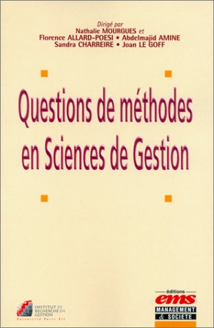 Questions de méthodes en sciences de gestion