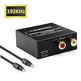 LANGREE DAC Digital Optical Coaxial to Analog Stereo Audio Converter, Digital to Analog Adapter Support 192KHz/24bit with Optical Cable and USB Cable for Xbox PS4 Home Cinema Systems AV Amps Apple TV