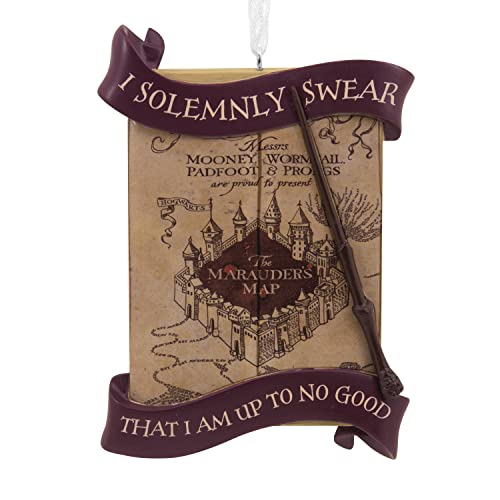 Hallmark Harry Potter Marauders Map Christmas Ornament, Brown Resin, 8.8cm